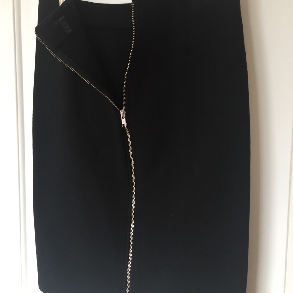 J.Crew Black Zip-back Surf Pencil Skirt